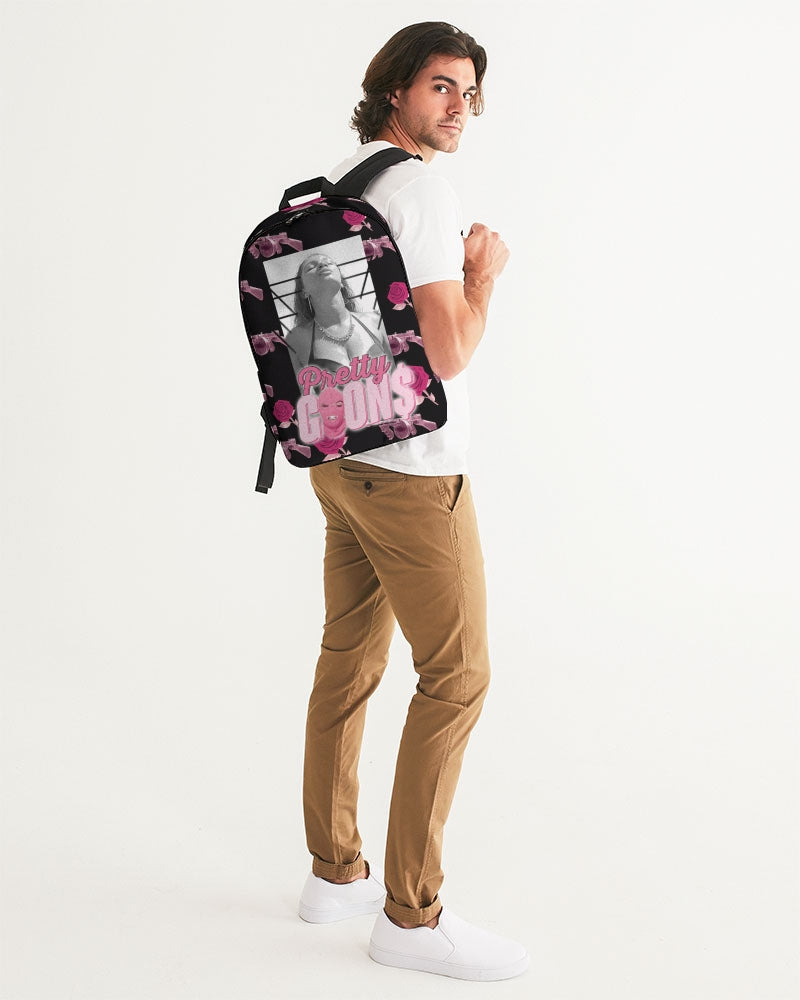 PG Guns & Roses PINK Large Backpack