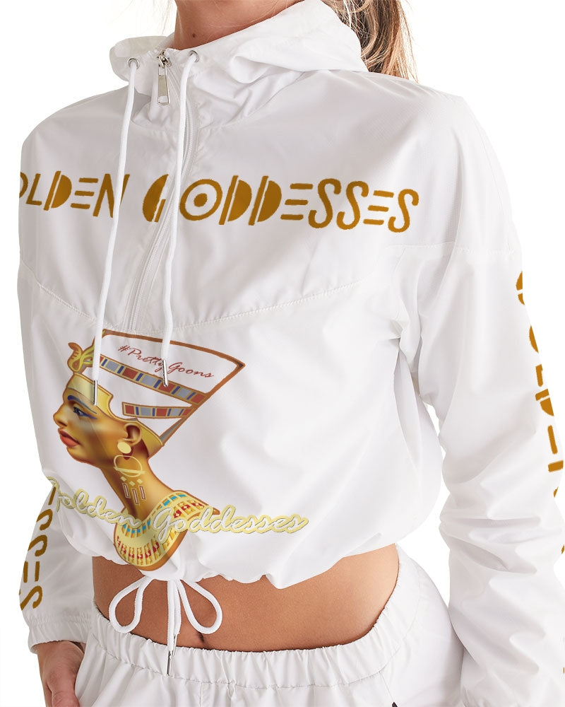 Golden Goddesses Part II Women's Cropped Windbreaker