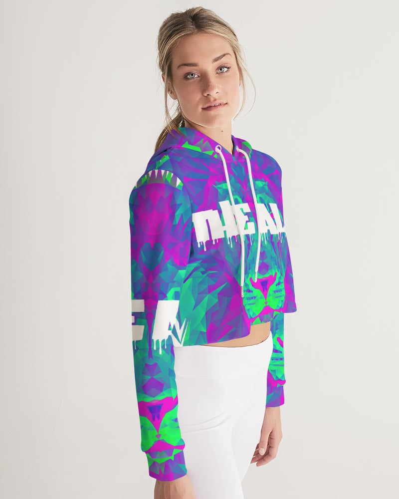 American Lion Association: Ethan Chapter 1 (Purple/Green) Women's Cropped Hoodie