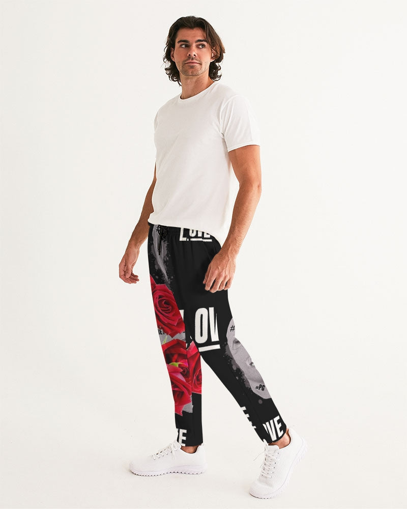 Pretty Goons Love BLACK Men's Joggers ROSE