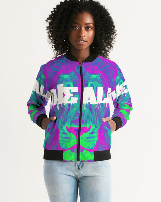 American Lion Association: Ethan Chapter 1 (Purple/Green) Women's Bomber Jacket