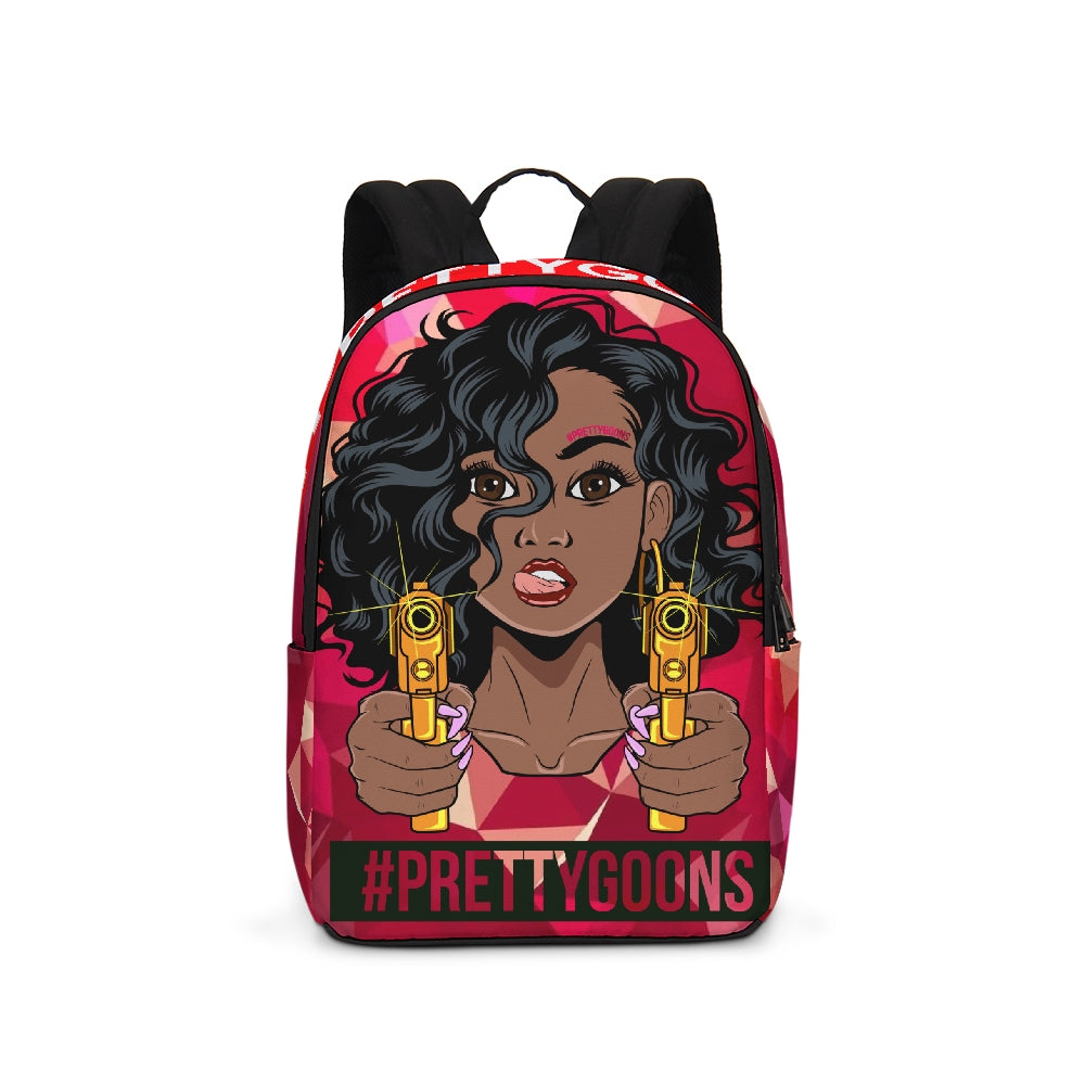 Pretty Goons Big Face - Red Large Backpack