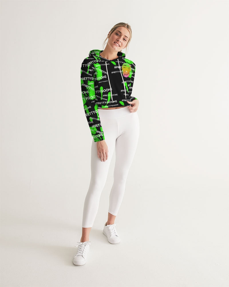 HIGH FIVE LIME Women's Cropped Hoodie