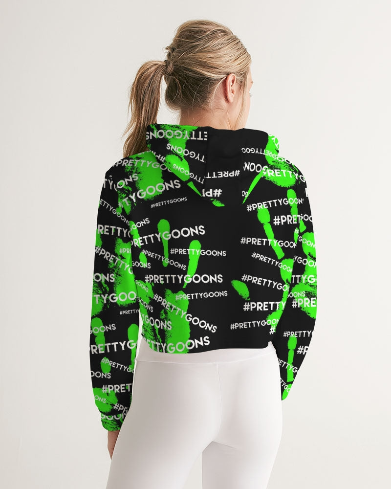 HIGH FIVE LIME Women's Cropped Hoodie