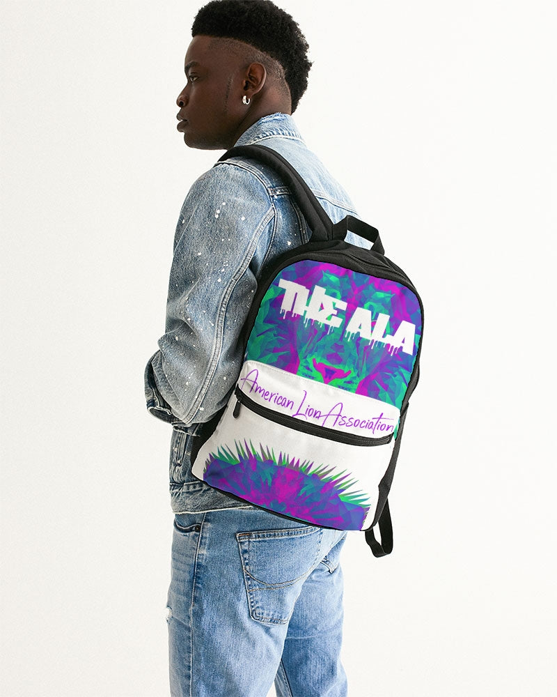 American Lion Association: Ethan Chapter 1 (Purple/Green) Small Canvas Backpack