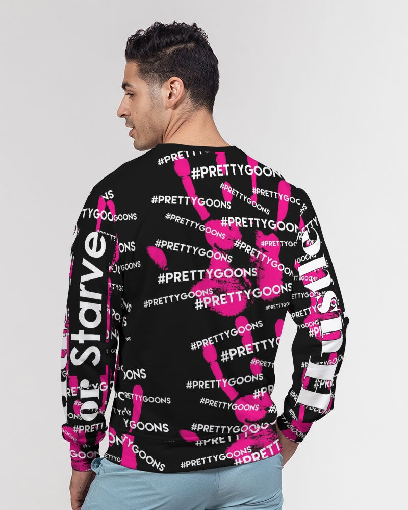 HIGH FIVE PINK Men's Classic French Terry Crewneck Pullover