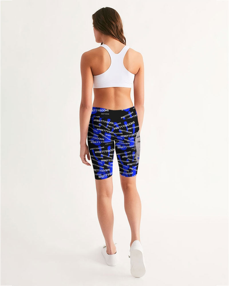 HIGH FIVE BLUE Women's Mid-Rise Bike Shorts