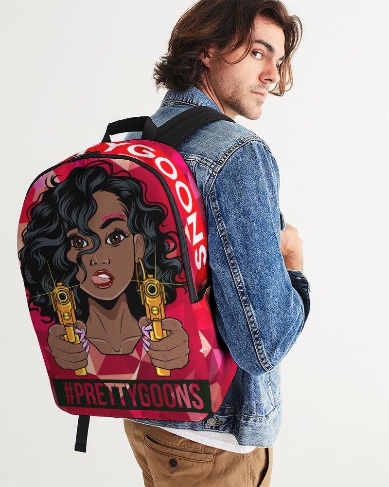 Pretty Goons Big Face - Red Large Backpack