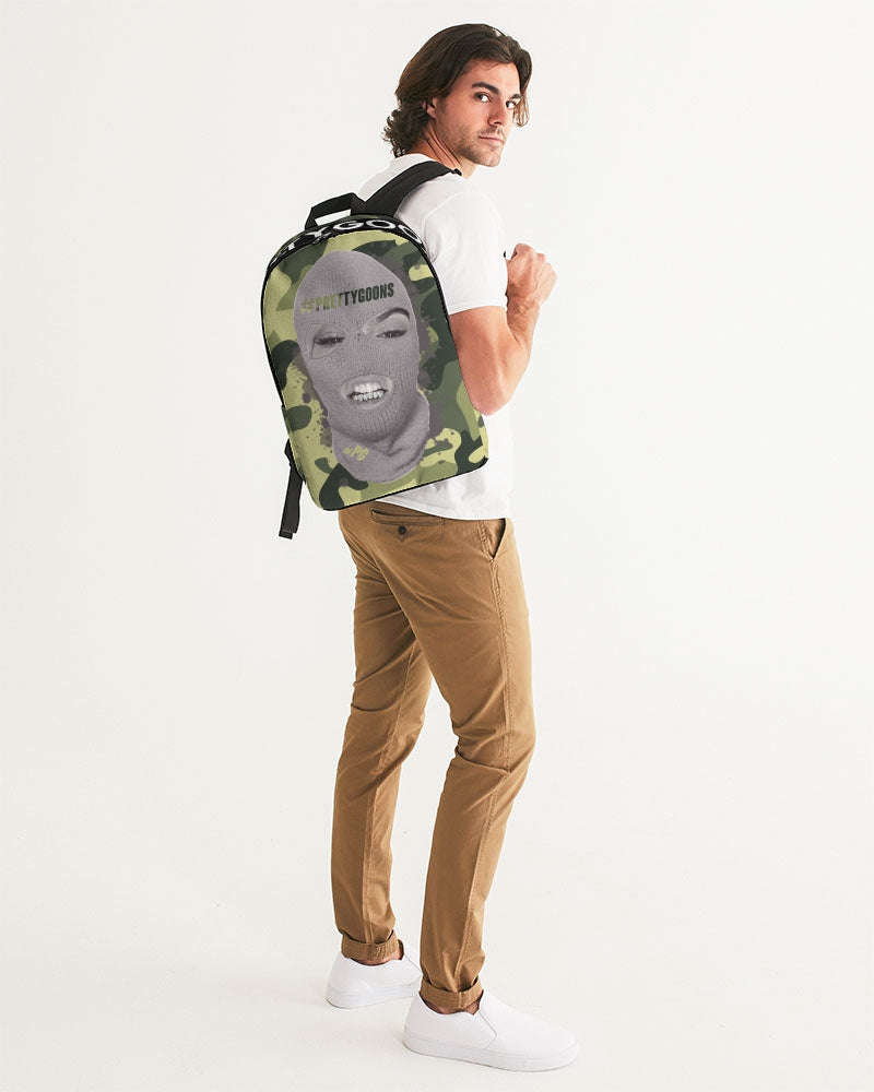 Pretty Goons Green Camo Large Backpack