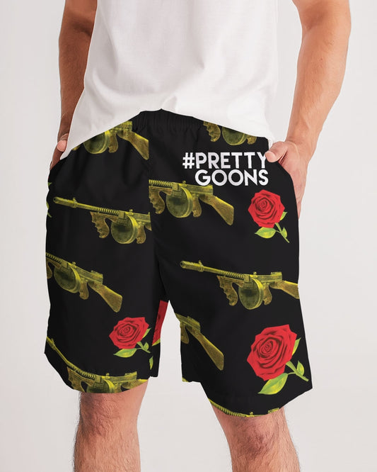 PG Guns & Roses Yellow rRed Men's Jogger Shorts