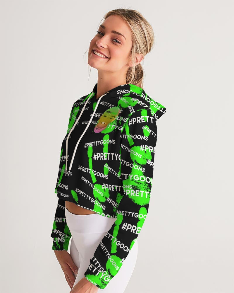 HIGH FIVE LIME Women's Cropped Hoodie