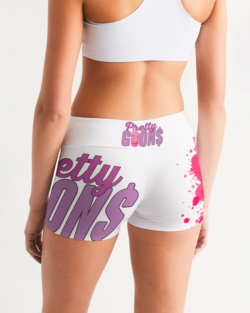 Pretty Goons Women's Mid-Rise Yoga Shorts