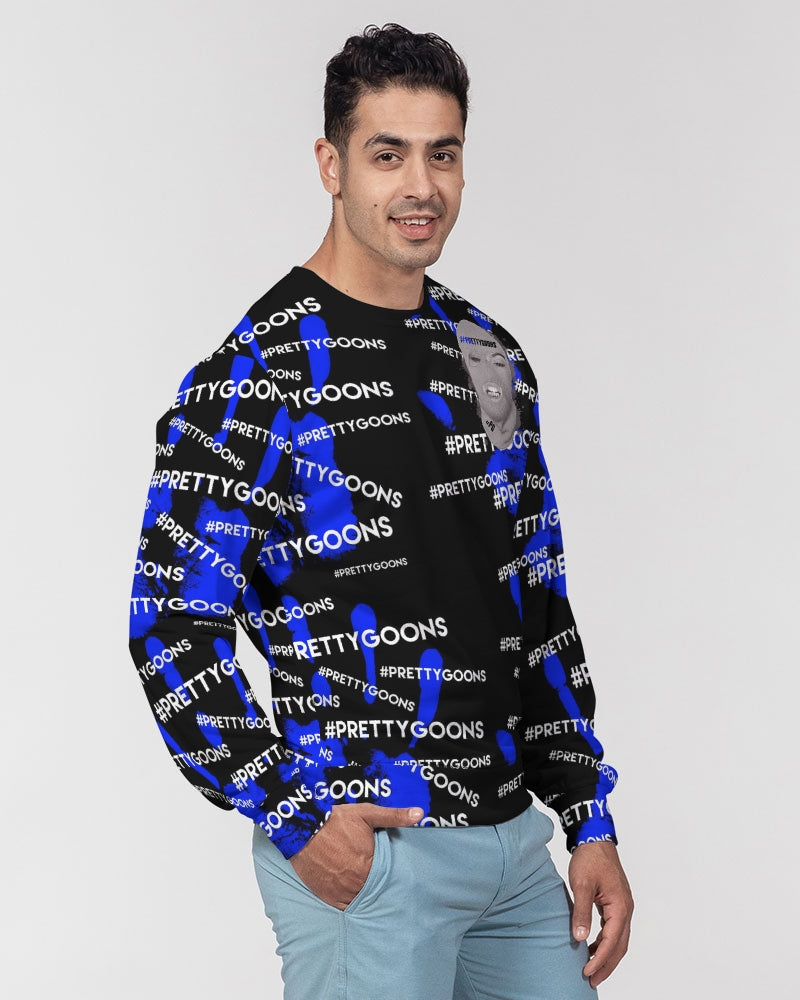 HIGH FIVE BLUE Men's Classic French Terry Crewneck Pullover