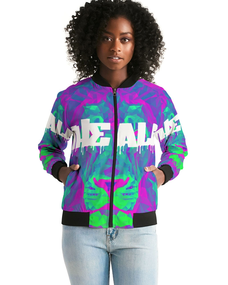 American Lion Association: Ethan Chapter 1 (Purple/Green) Women's Bomber Jacket