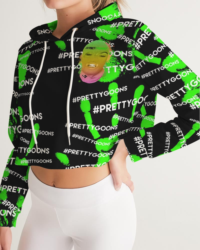 HIGH FIVE LIME Women's Cropped Hoodie