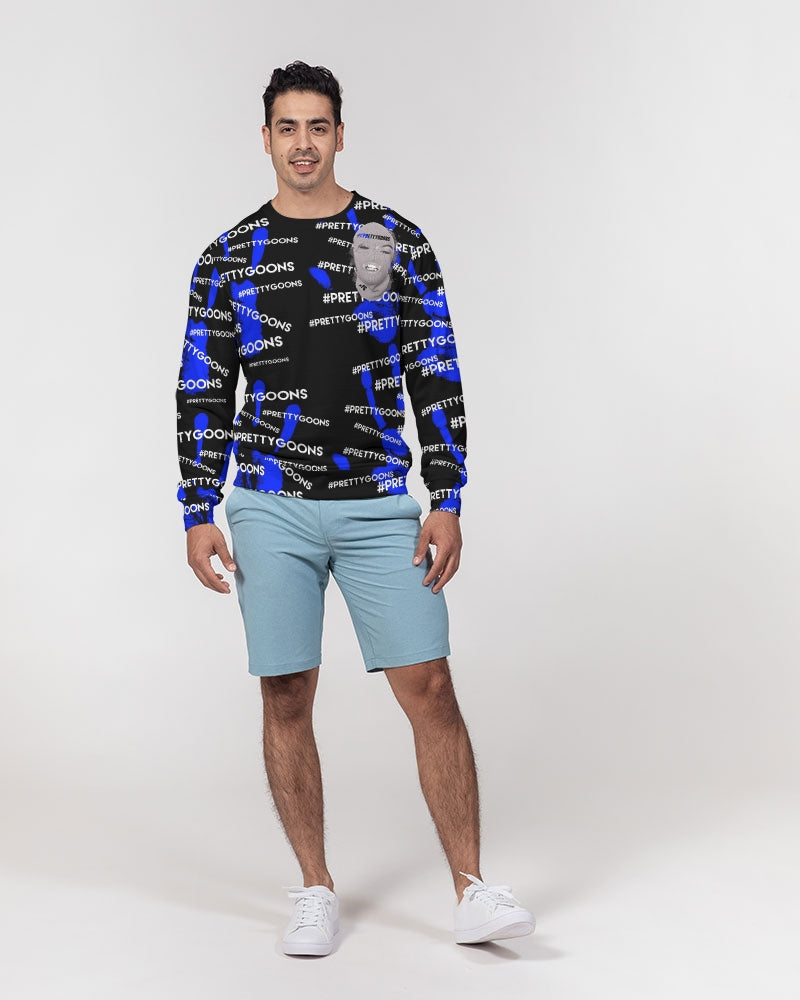 HIGH FIVE BLUE Men's Classic French Terry Crewneck Pullover