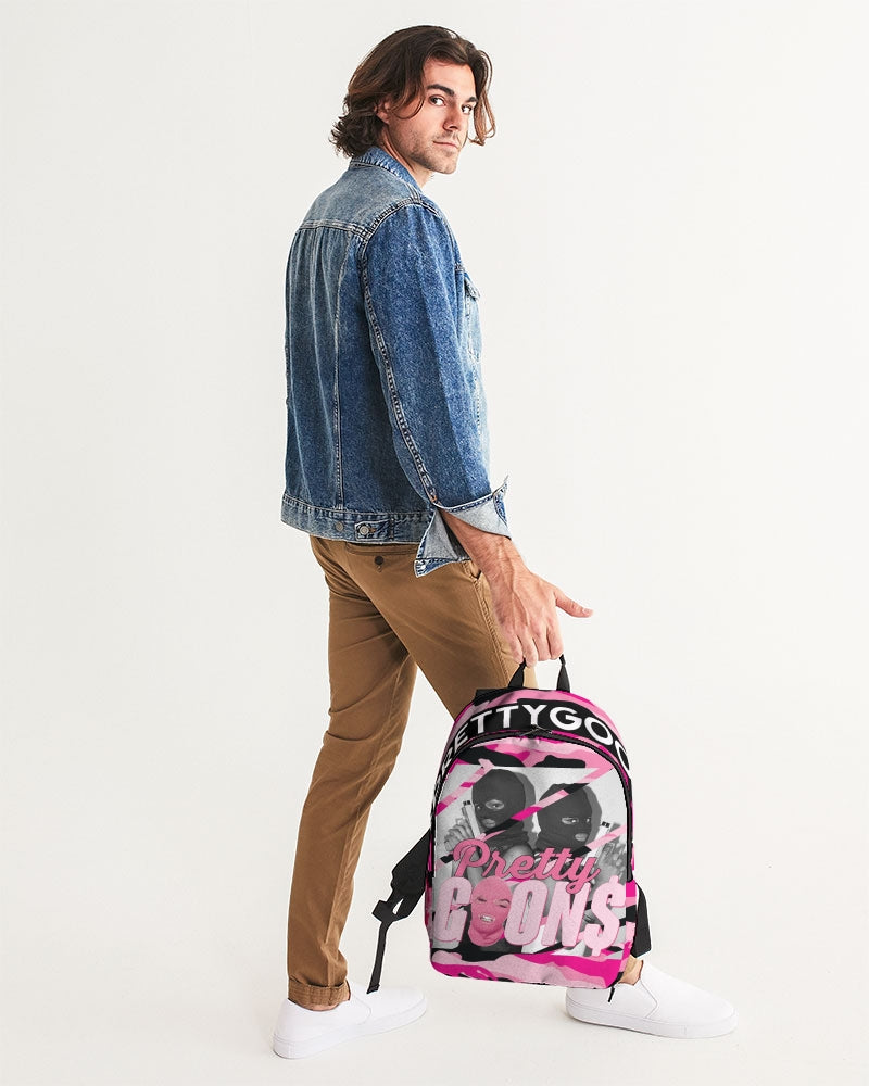 Pretty Goons Pink Camo Large Backpack