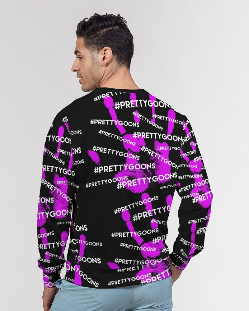 HIGH-FIVE-PURPLE Men's Classic French Terry Crewneck Pullover