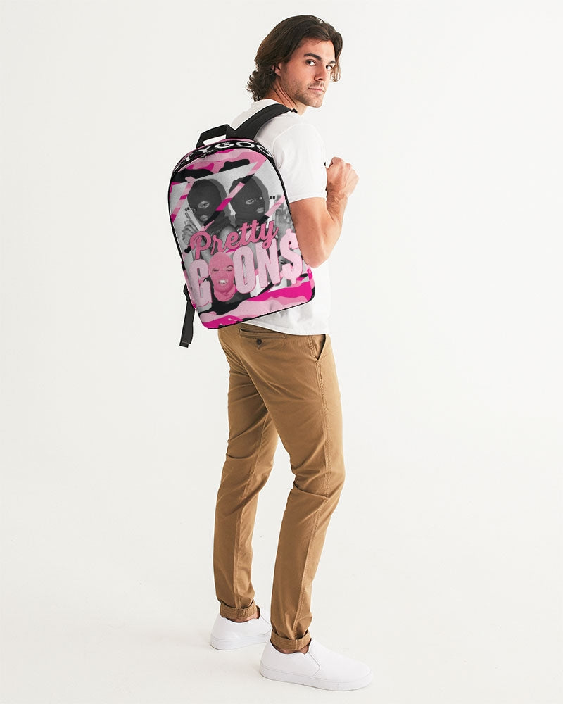 Pretty Goons Pink Camo Large Backpack