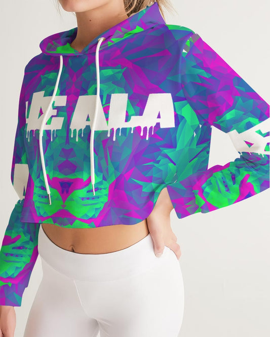 American Lion Association: Ethan Chapter 1 (Purple/Green) Women's Cropped Hoodie