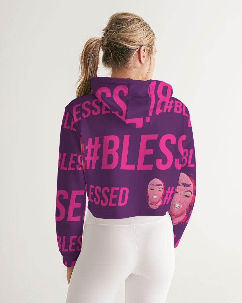 Pretty Goons - #Blessed Women's Cropped Hoodie