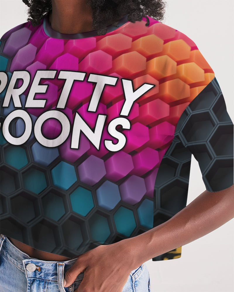 Pretty Goons Hexagon Women's Lounge Cropped Tee