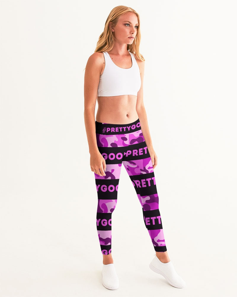 Pretty Goons Purple Camo Women's Yoga Pants