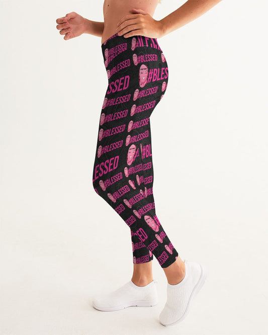 Pretty Goons - #Blessed Black Women's Yoga Pants