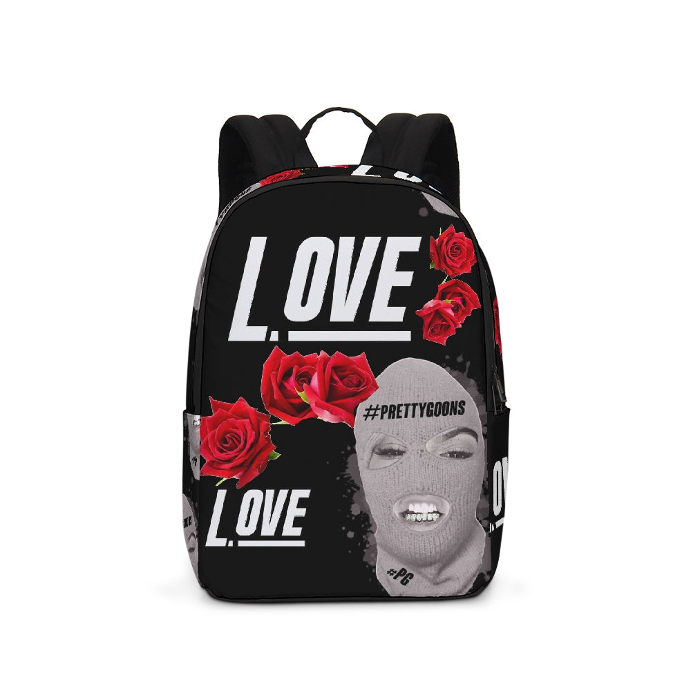 Pretty Goons Love BLACK Large Backpack