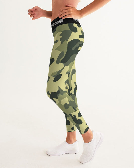 Green Camo Women's Yoga Pants