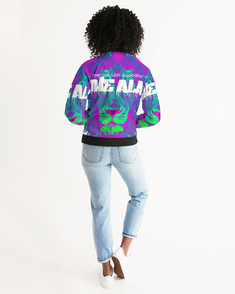 American Lion Association: Ethan Chapter 1 (Purple/Green) Women's Bomber Jacket