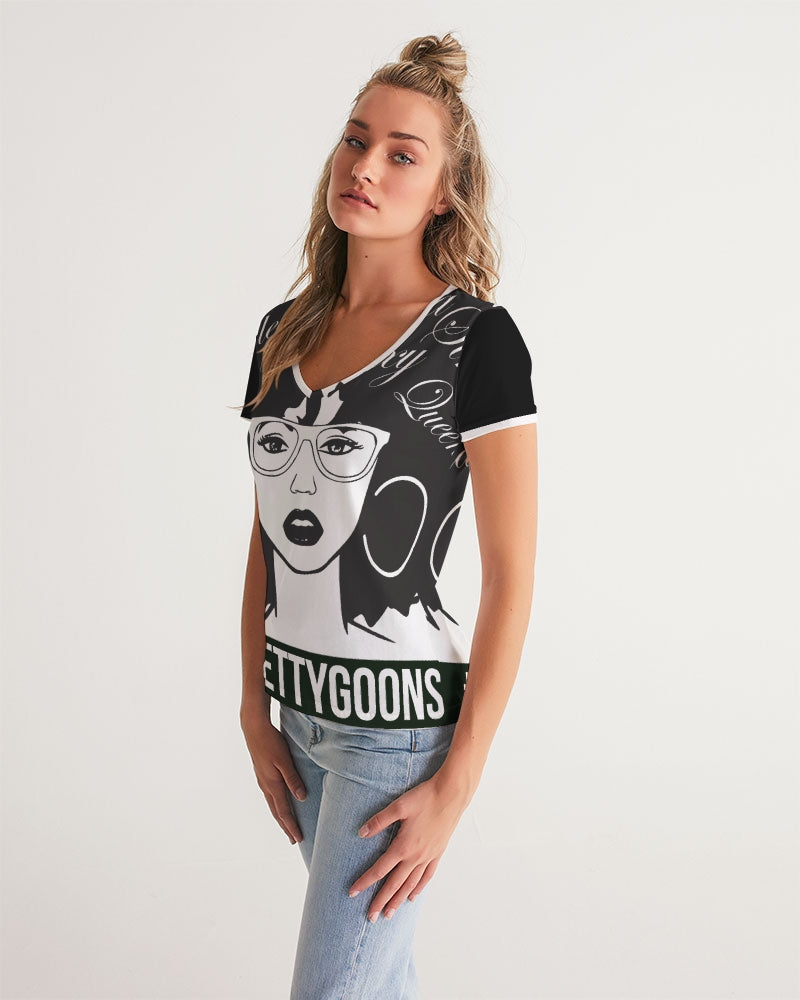 Pretty Goons Afro Women's V-Neck Tee