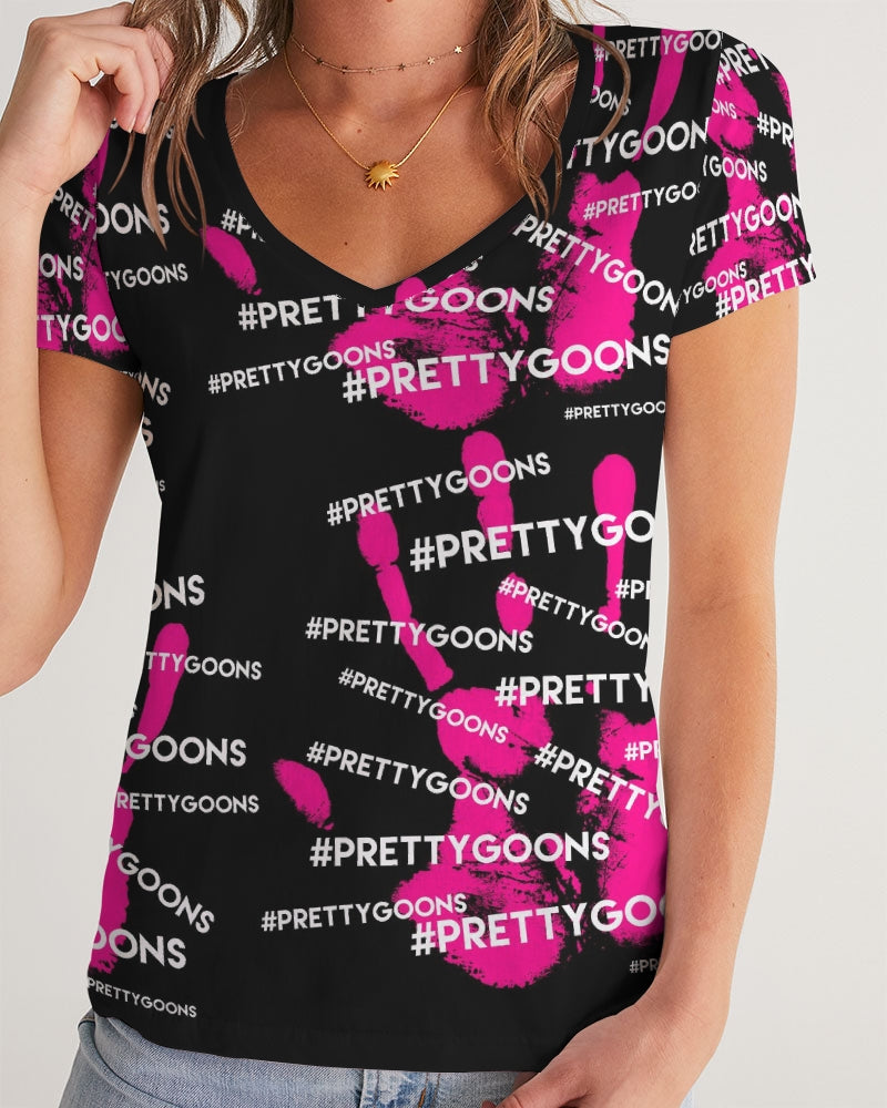 HIGH FIVE PINK Women's V-Neck Tee