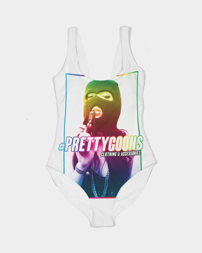 Pretty Goons Rainbow Guns Women's One-Piece Swimsuit