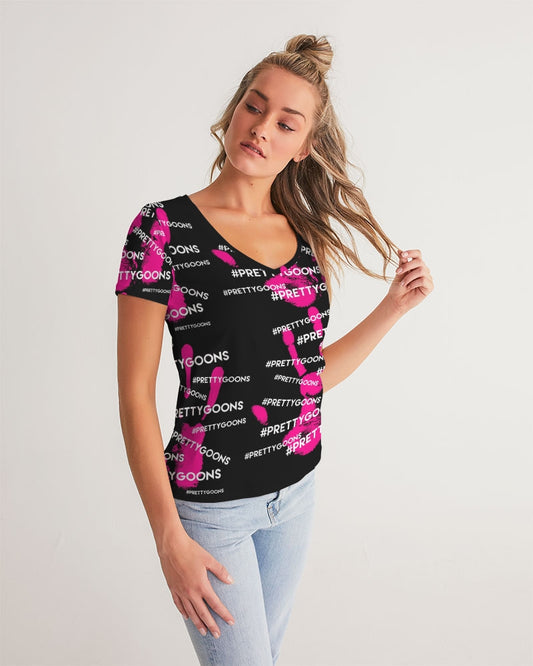 HIGH FIVE PINK Women's V-Neck Tee