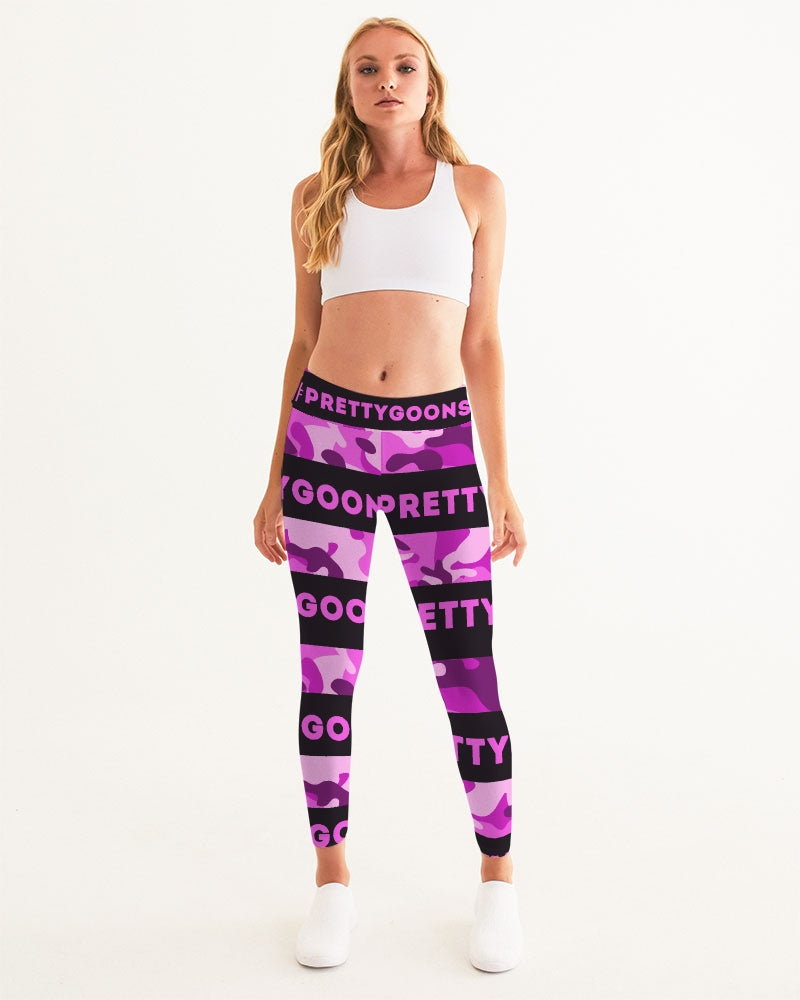 Pretty Goons Purple Camo Women's Yoga Pants