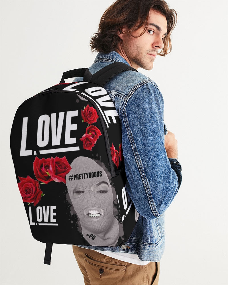 Pretty Goons Love BLACK Large Backpack