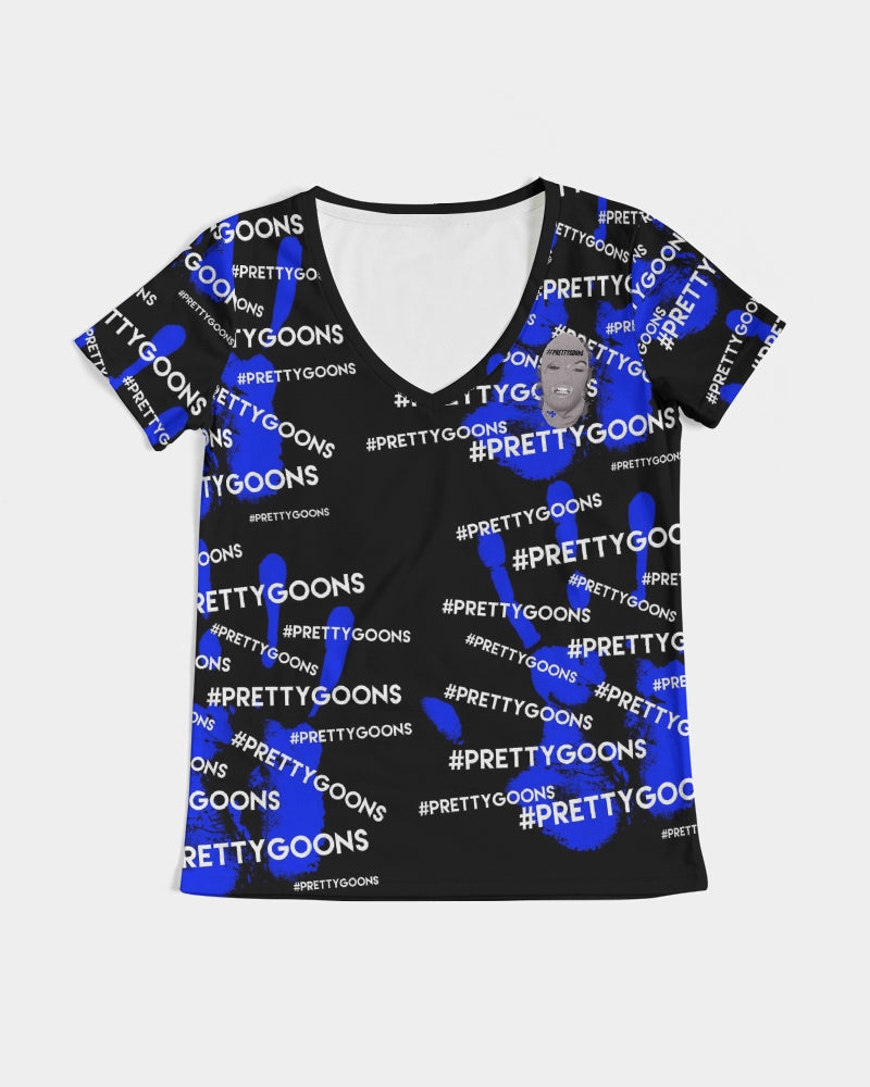 HIGH FIVE BLUE Women's V-Neck Tee