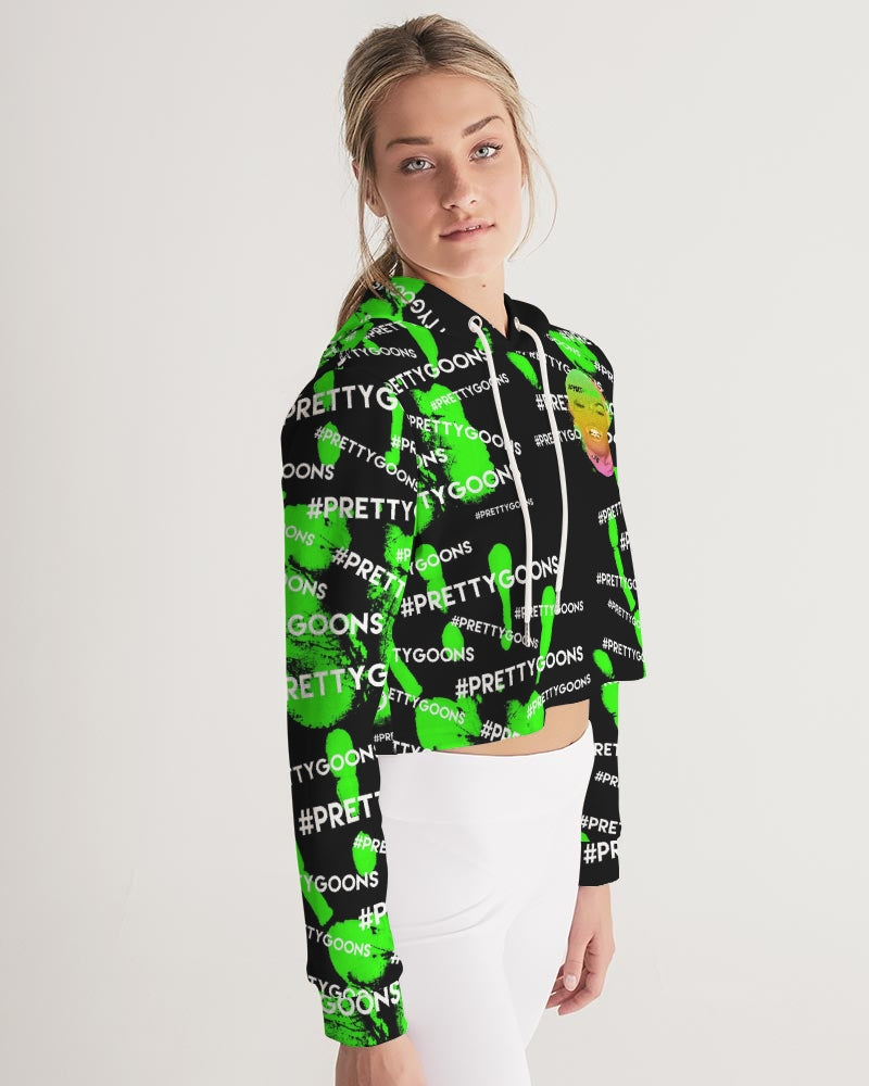 HIGH FIVE LIME Women's Cropped Hoodie