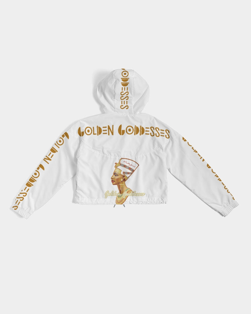 Golden Goddesses Part II Women's Cropped Windbreaker