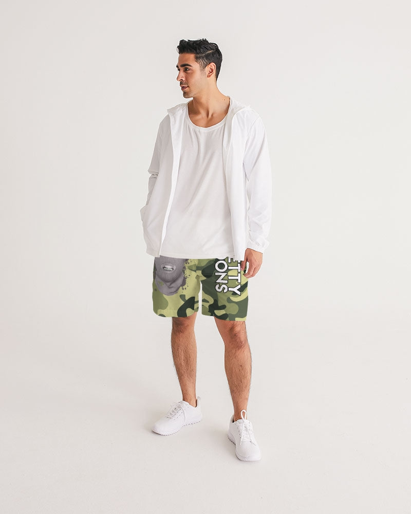 Pretty Goons Green Camo Men's Jogger Shorts