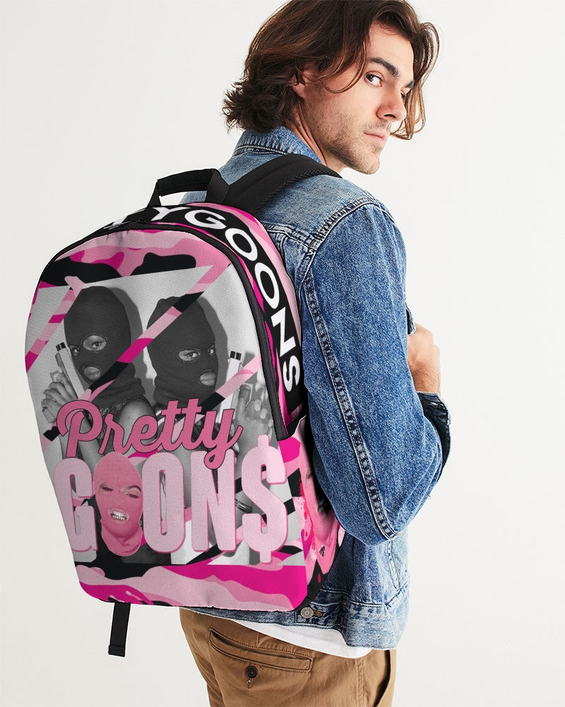 Pretty Goons Pink Camo Large Backpack
