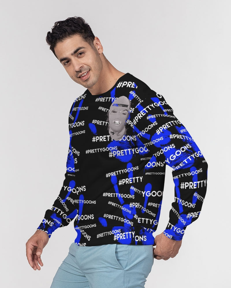 HIGH FIVE BLUE Men's Classic French Terry Crewneck Pullover