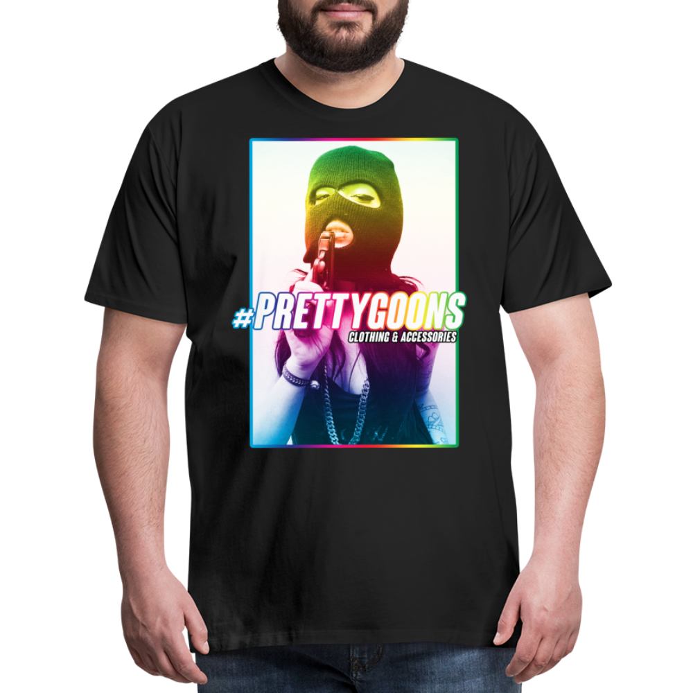 PRETTY GOONS GUN KISS Men's Premium T-Shirt - black
