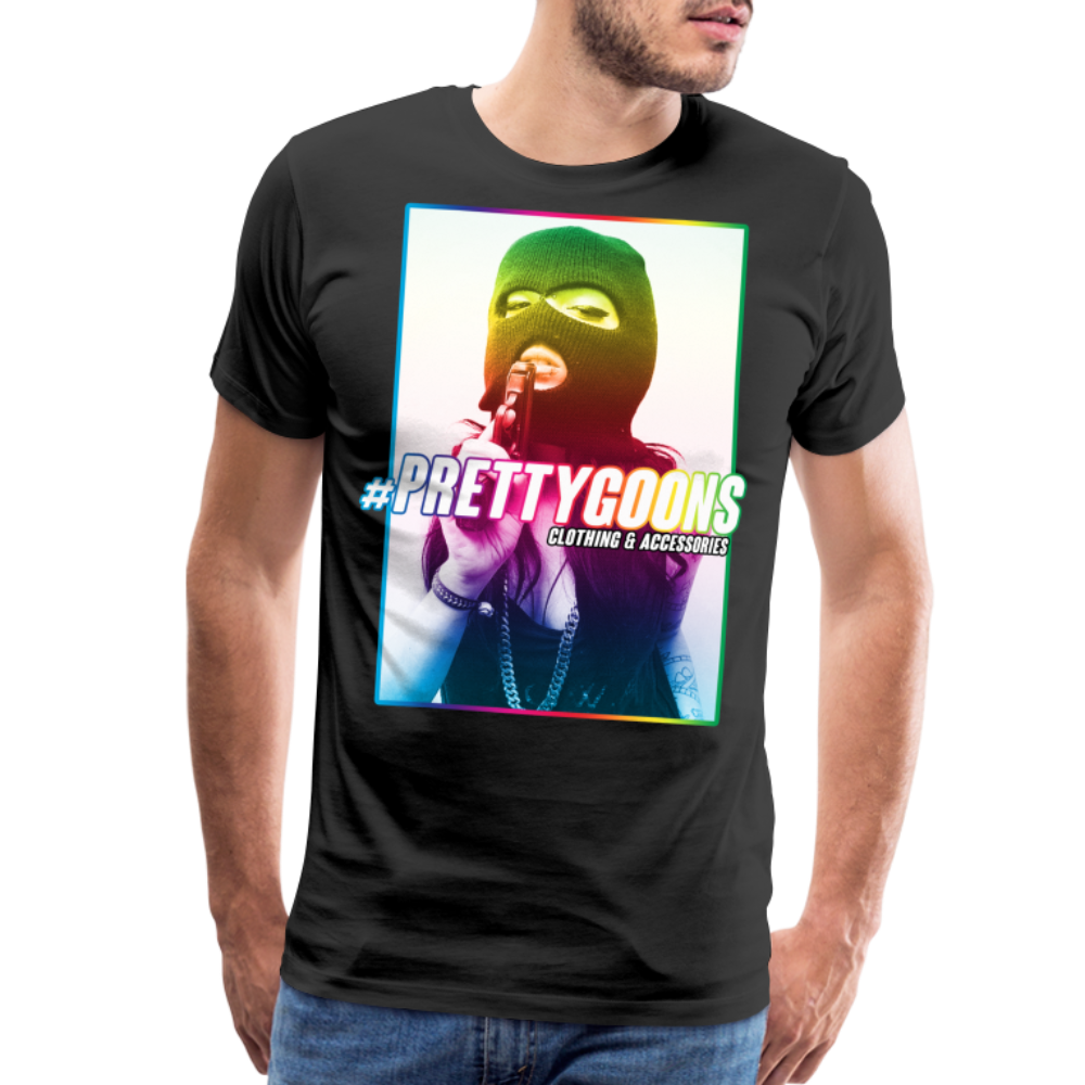 PRETTY GOONS GUN KISS Men's Premium T-Shirt - black