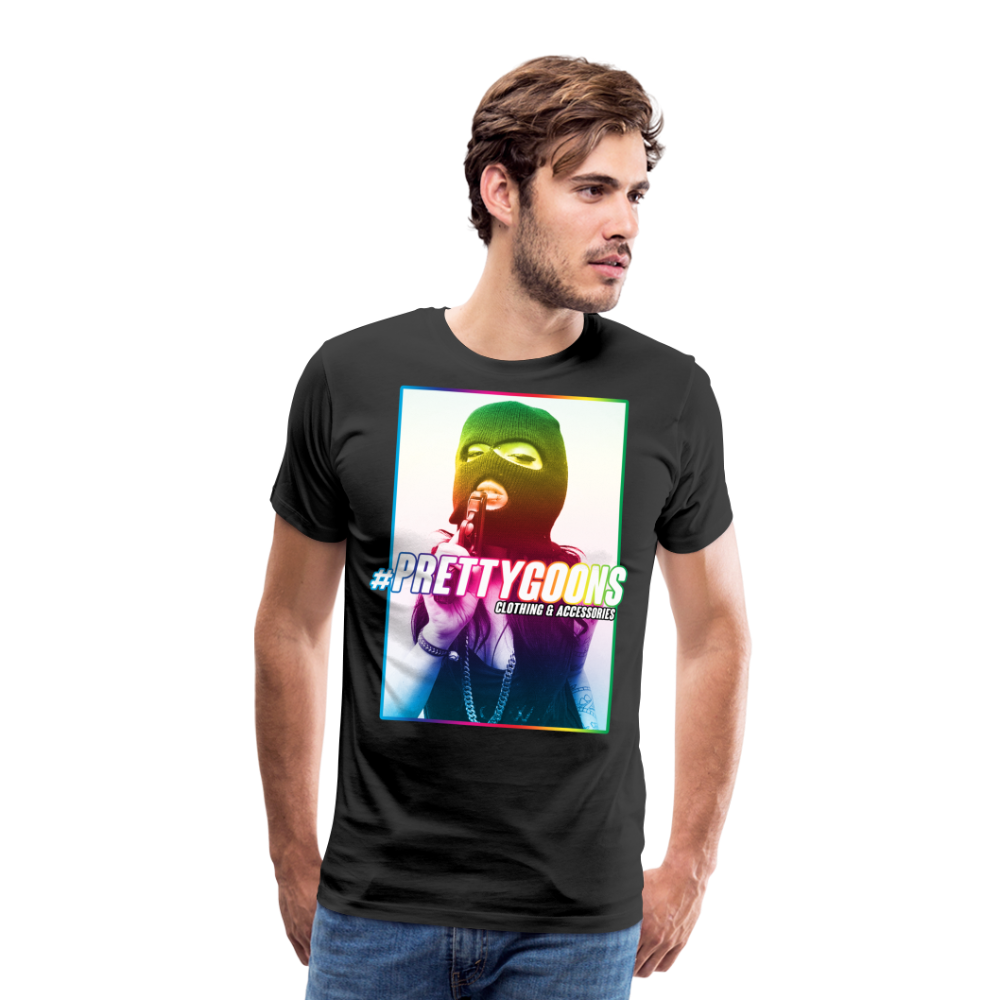 PRETTY GOONS GUN KISS Men's Premium T-Shirt - black