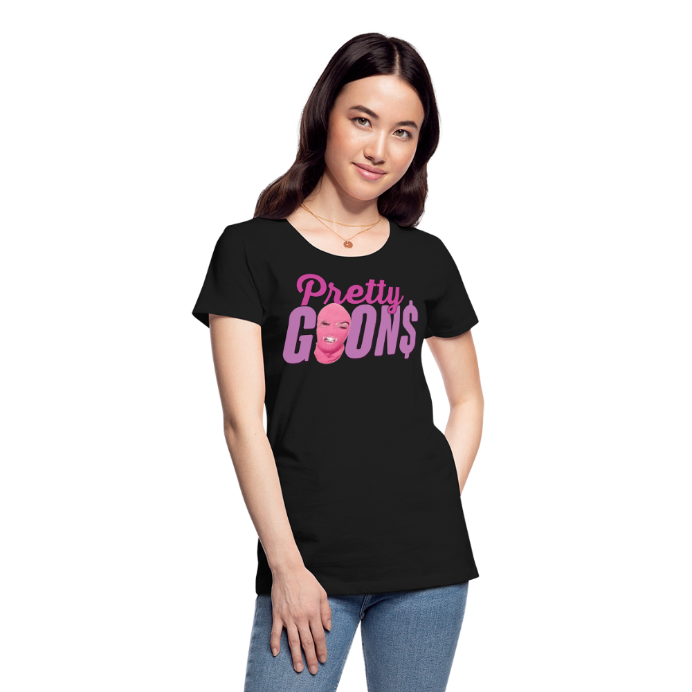PRETTY GOONS LOGO Women’s Premium Organic T-Shirt - black