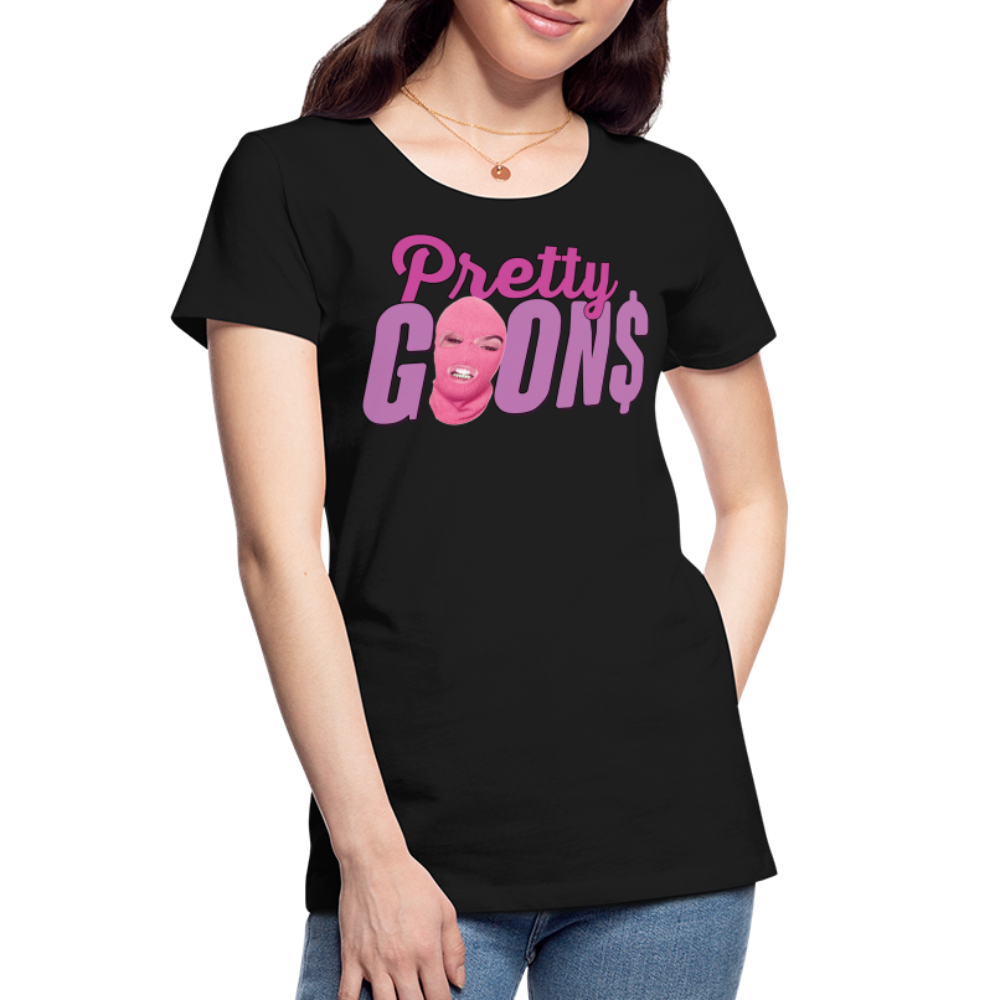 PRETTY GOONS LOGO Women’s Premium Organic T-Shirt - black