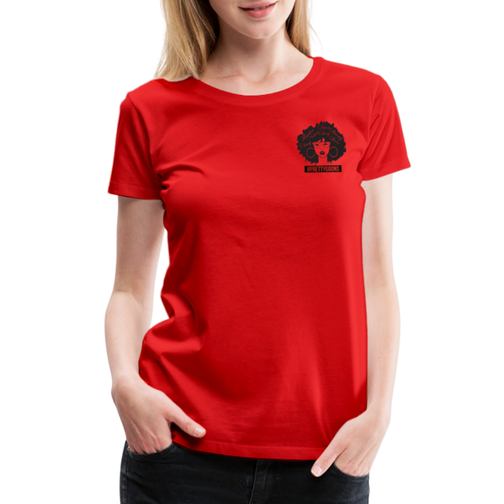 PRETTY GOONS AFRO AFFIRMATION RED Women’s Premium T-Shirt - red