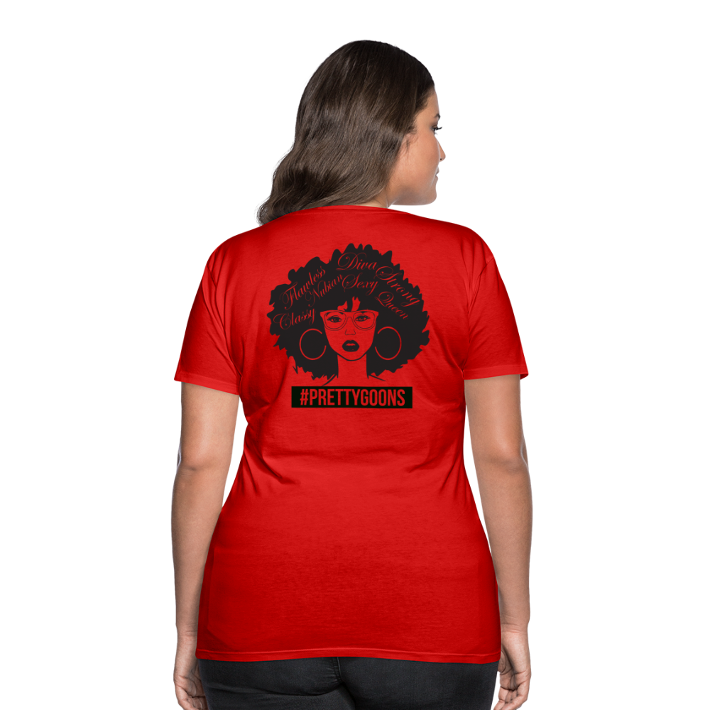 PRETTY GOONS AFRO AFFIRMATION RED Women’s Premium T-Shirt - red